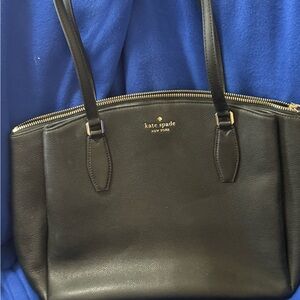 Kate Spade Black Tote with Gold Accents